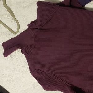 Women's Gap ribbed stretch turtleneck sweater. XL. Purple. Long sleeves.
